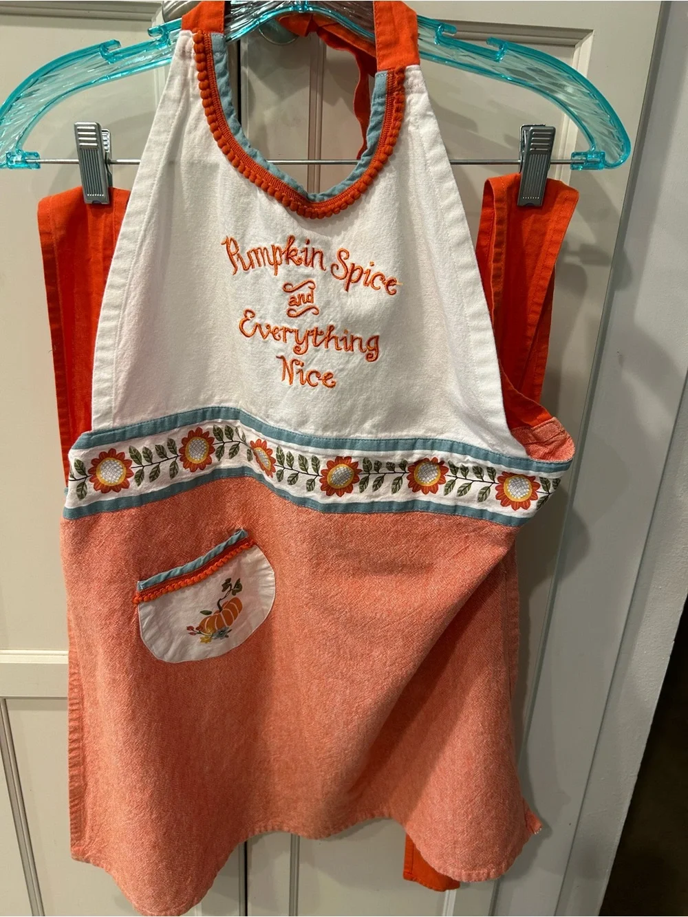 Hobby Lobby Pumpkin Spice Apron Dress - Fall Themed Orange & White